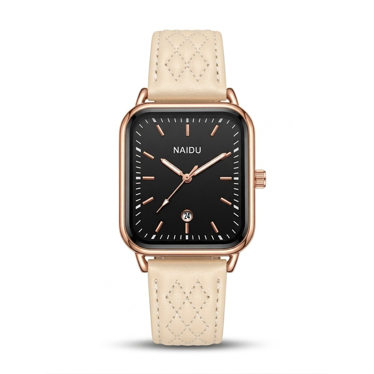 naidu-rectangular-rose-gold-cream-strap-watch
